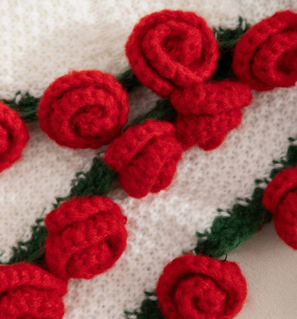 Handmade Crochet Bouquet Of Rose Flowers